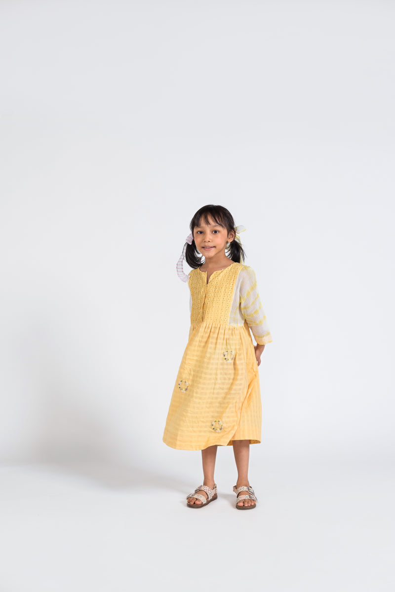 Mommy and Me- Dandelion Flower Embroidery Dress