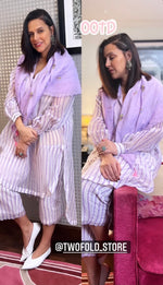 Stripe Orchid Bucket Yoke Co-ord with Scarf (Set of 3)