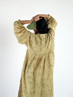 Lime Floral Handwoven cotton silk Tunic